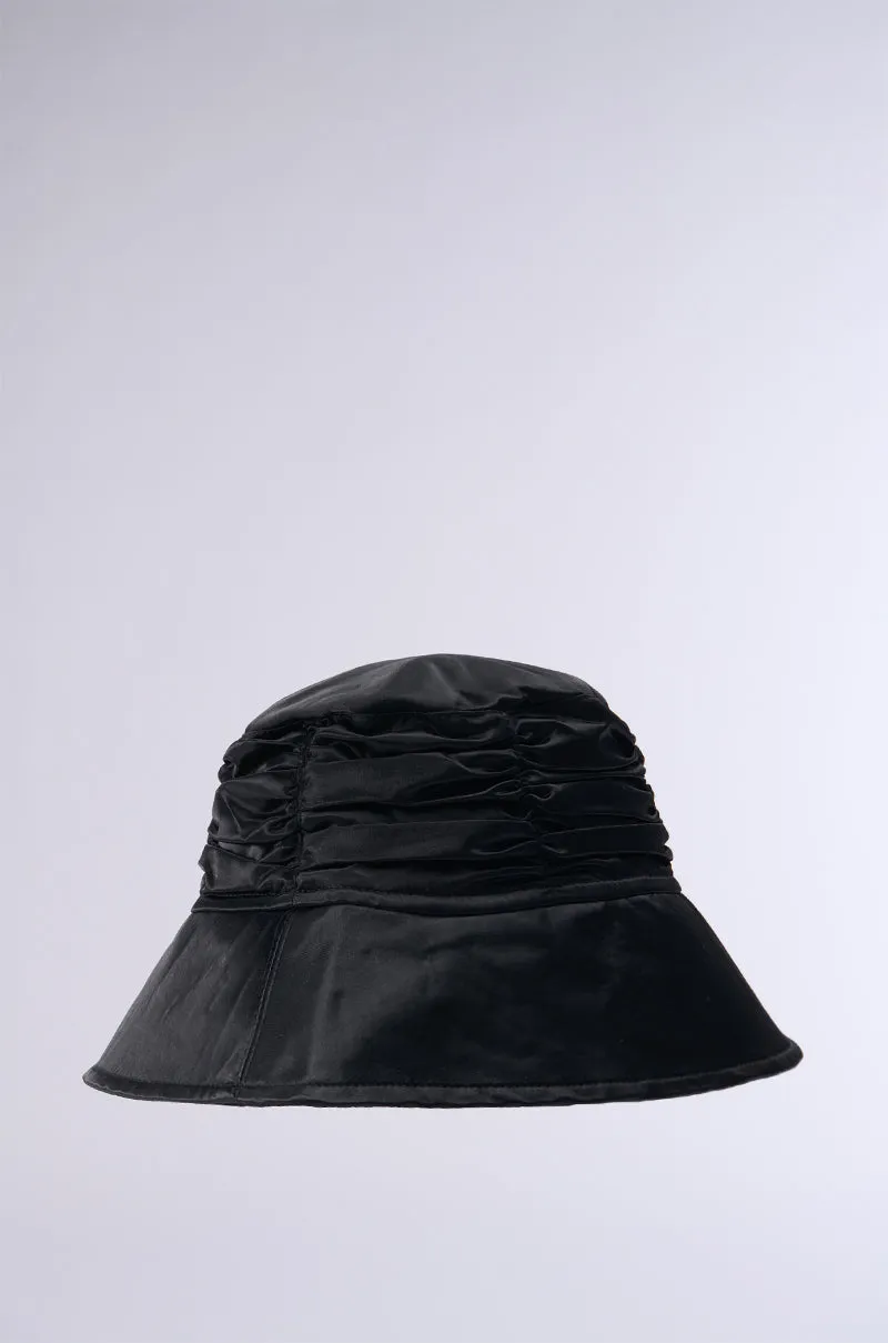 RUCHED BABE SATIN BUCKET HAT sold by AKIRA product image thumbnail 4