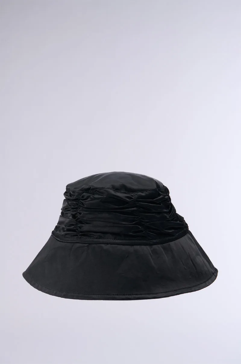 RUCHED BABE SATIN BUCKET HAT sold by AKIRA product image thumbnail 3