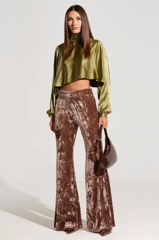 IN ANOTHER LIFE RUCHED VELVET LEGGING sold by AKIRA