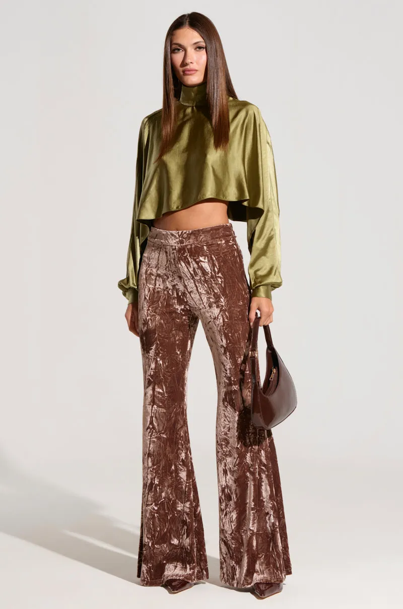 IN ANOTHER LIFE RUCHED VELVET LEGGING sold by AKIRA