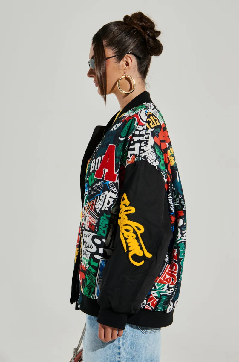 TALK TO ME NICE BOMBER sold by AKIRA product image thumbnail 4