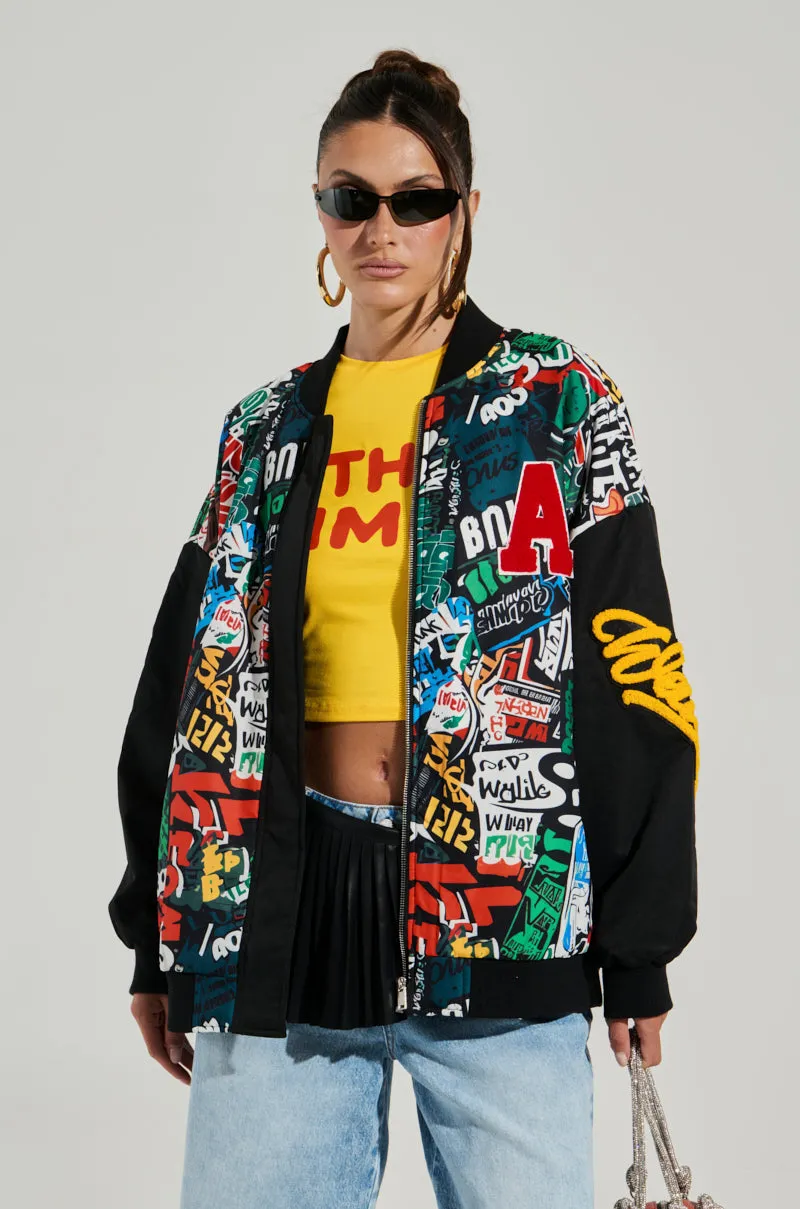 TALK TO ME NICE BOMBER sold by AKIRA product image thumbnail 3