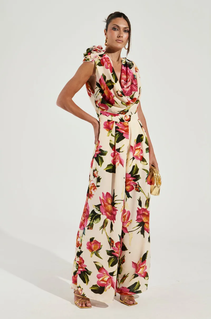 UNTOUCHABLE FLORAL PRINTED JUMPSUIT sold by AKIRA product image thumbnail 3