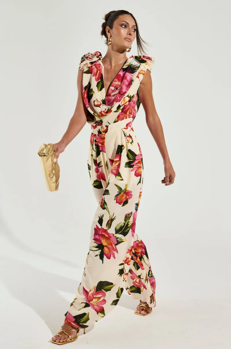 UNTOUCHABLE FLORAL PRINTED JUMPSUIT sold by AKIRA product image thumbnail 4