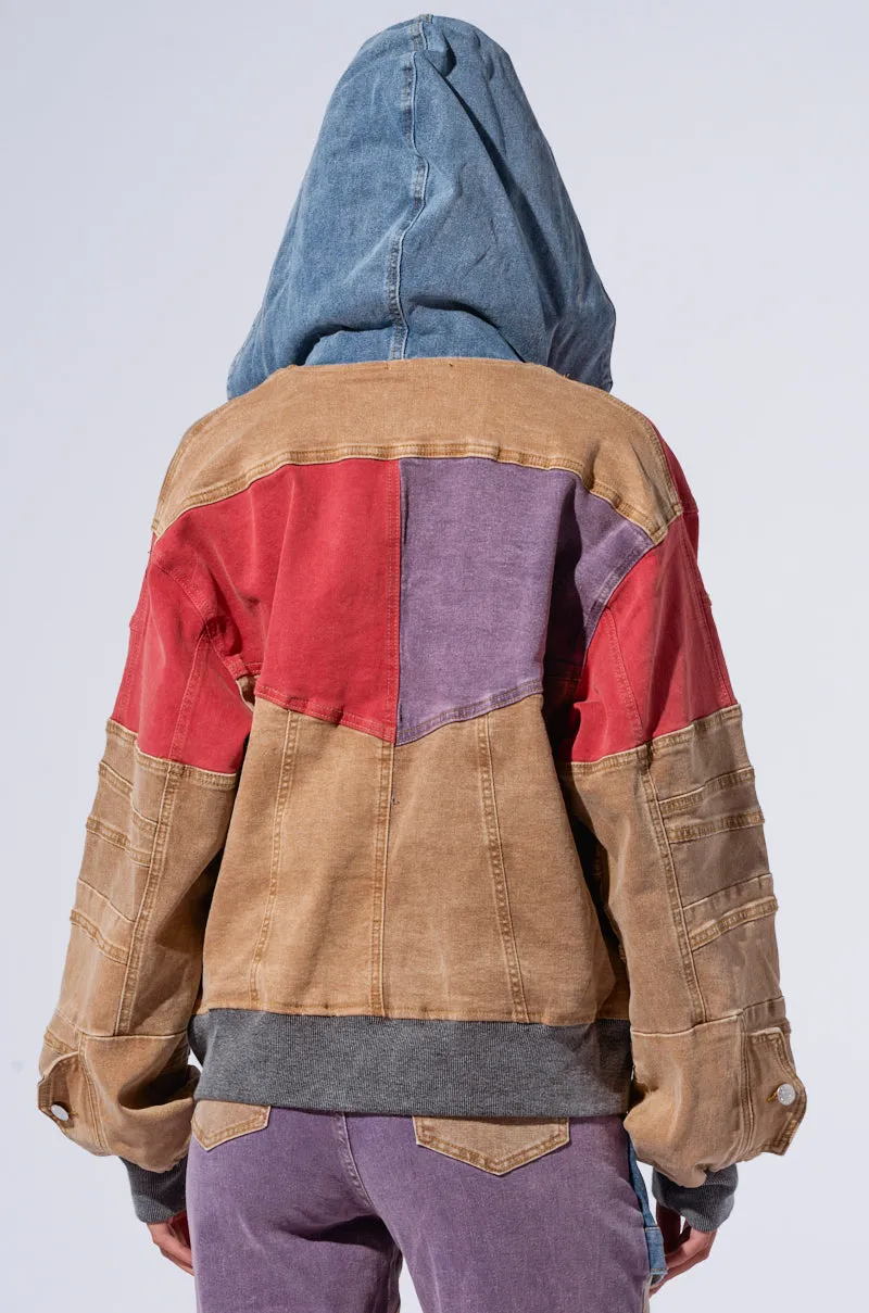 SUPERNATURAL PATCHWORK DENIM BOMBER sold by AKIRA product image thumbnail 5