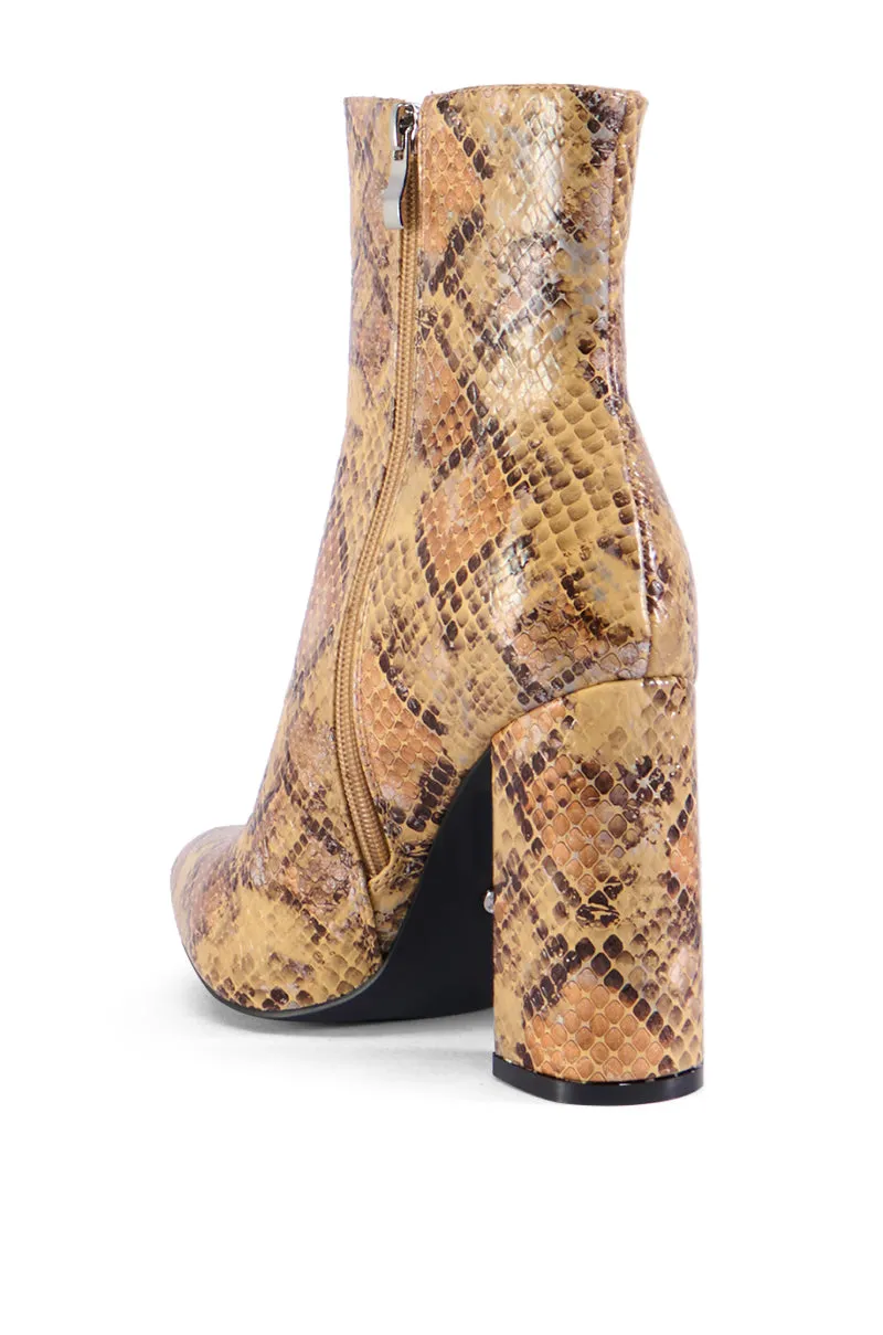 AZALEA WANG TAN SNAKE BOOTIE sold by AKIRA product image thumbnail 3