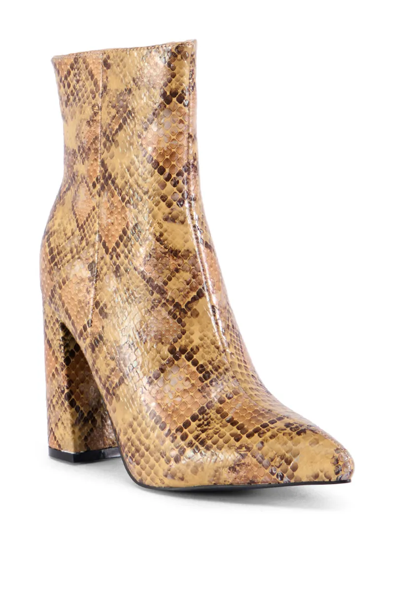AZALEA WANG TAN SNAKE BOOTIE sold by AKIRA product image thumbnail 2