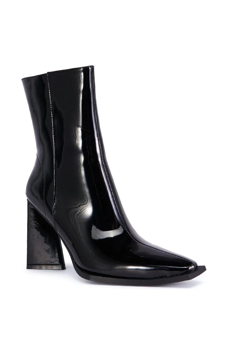 AZALEA WANG KIRIGAN BLACK PATENT BOOTIE sold by AKIRA product image thumbnail 3