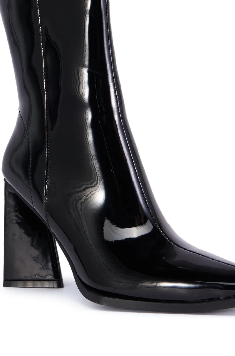 AZALEA WANG KIRIGAN BLACK PATENT BOOTIE sold by AKIRA product image thumbnail 5