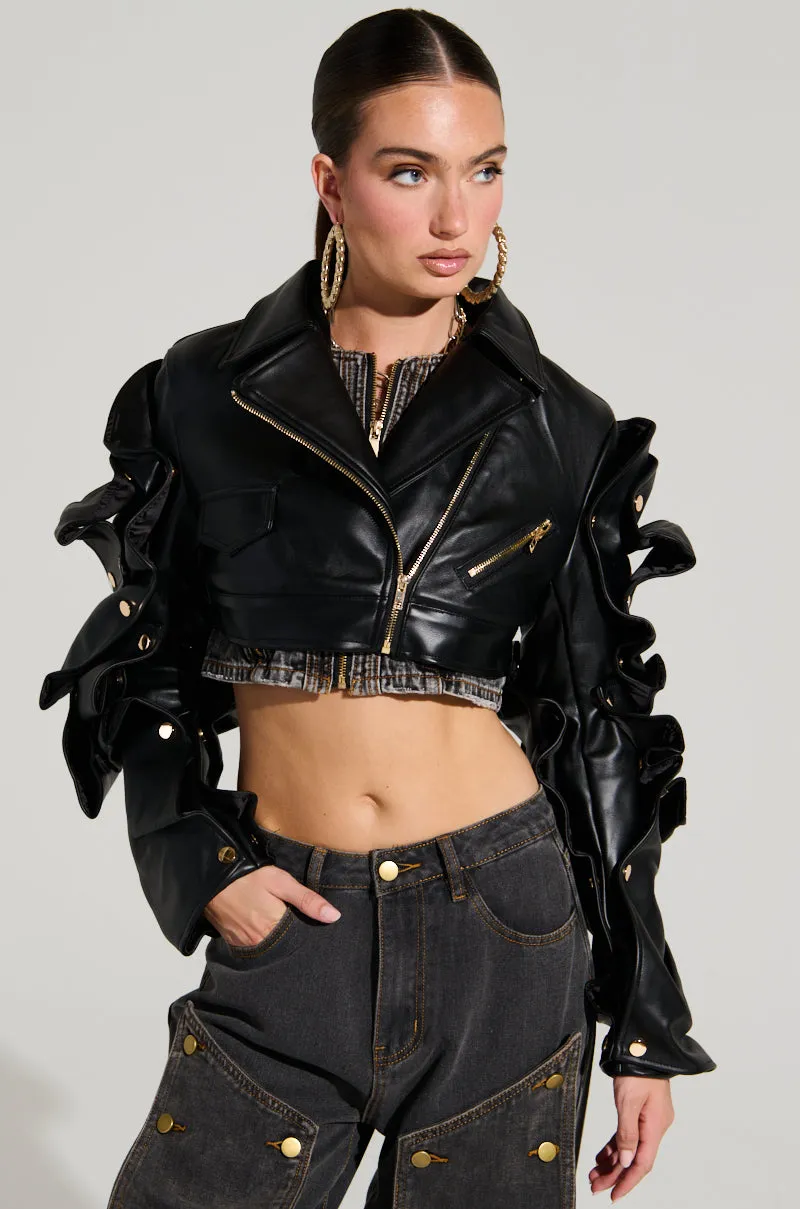 SNAP OUT OF IT ULTRA CROP MOTO sold by AKIRA product image thumbnail 3