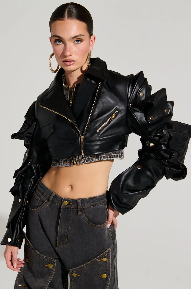 SNAP OUT OF IT ULTRA CROP MOTO sold by AKIRA