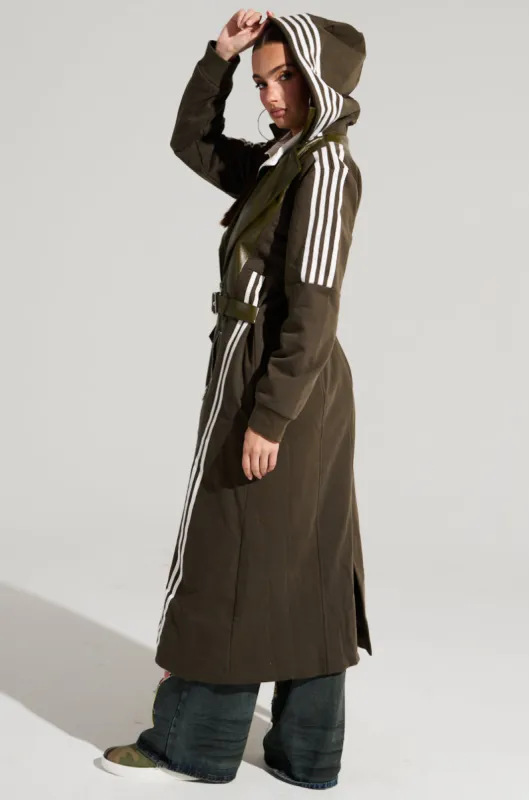 HADLEY MIXED MEDIA TRENCH sold by AKIRA