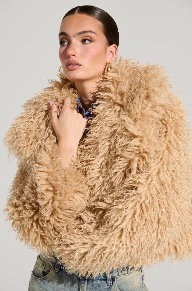 JOJO FAUX FUR COAT sold by AKIRA