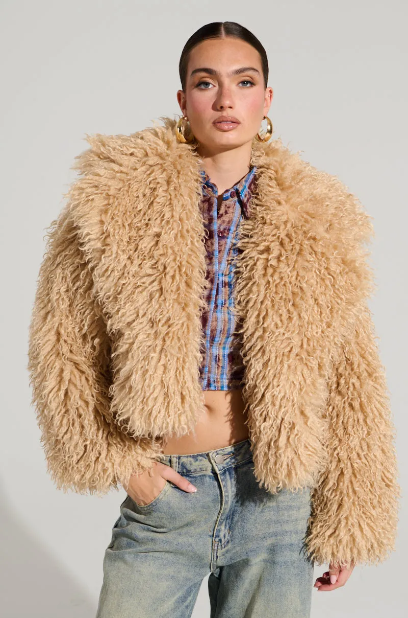 JOJO FAUX FUR COAT sold by AKIRA product image thumbnail 4