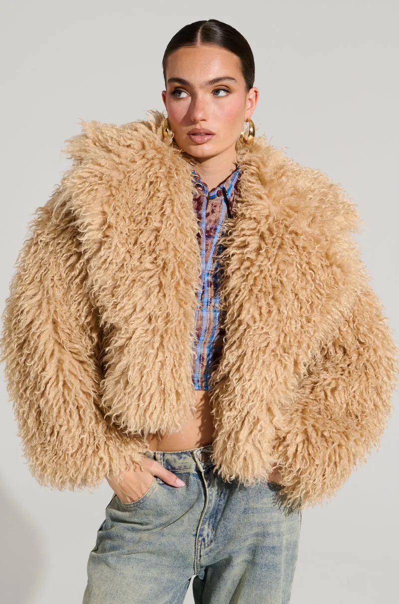 JOJO FAUX FUR COAT sold by AKIRA product image thumbnail 3