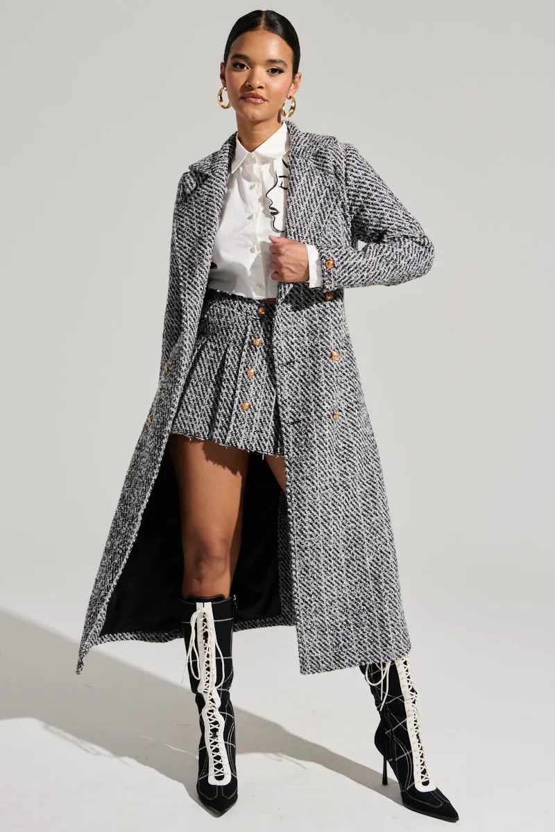 ALTURA TWEED TRENCH sold by AKIRA product image thumbnail 4