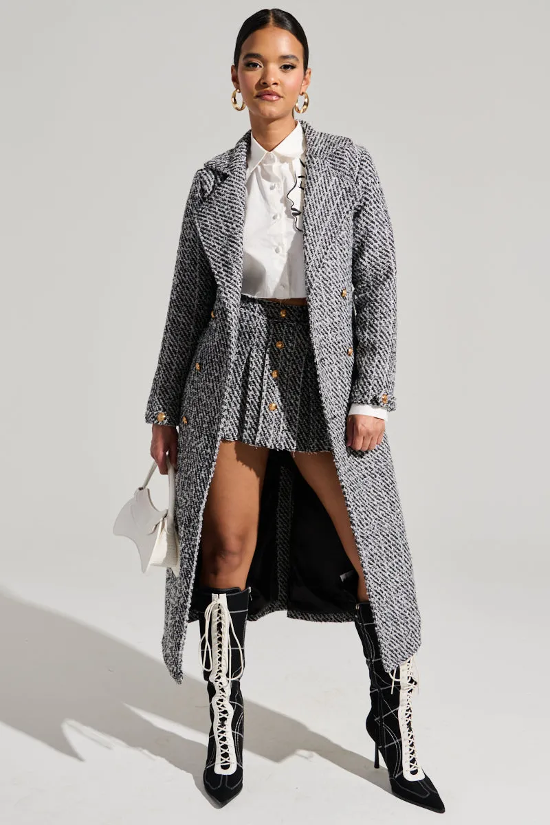 ALTURA TWEED TRENCH sold by AKIRA product image thumbnail 3