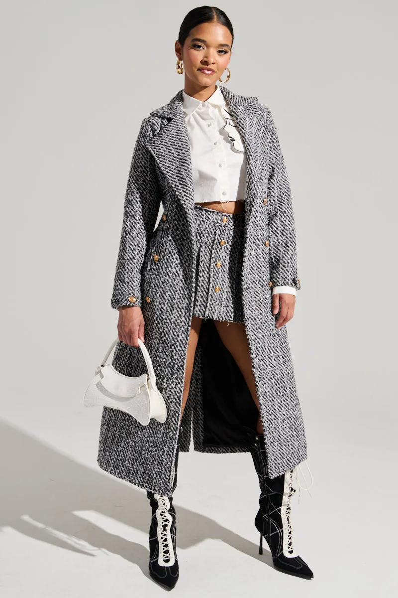 ALTURA TWEED TRENCH sold by AKIRA product image thumbnail 2