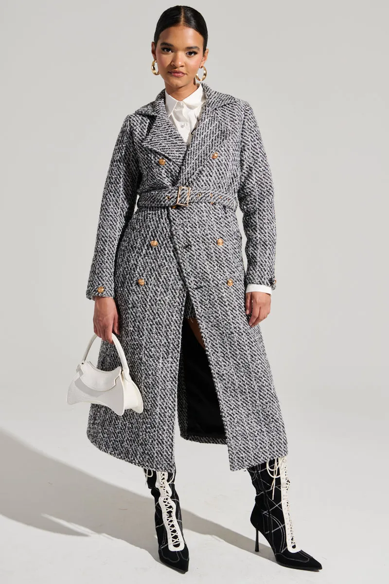 ALTURA TWEED TRENCH sold by AKIRA product image thumbnail 5