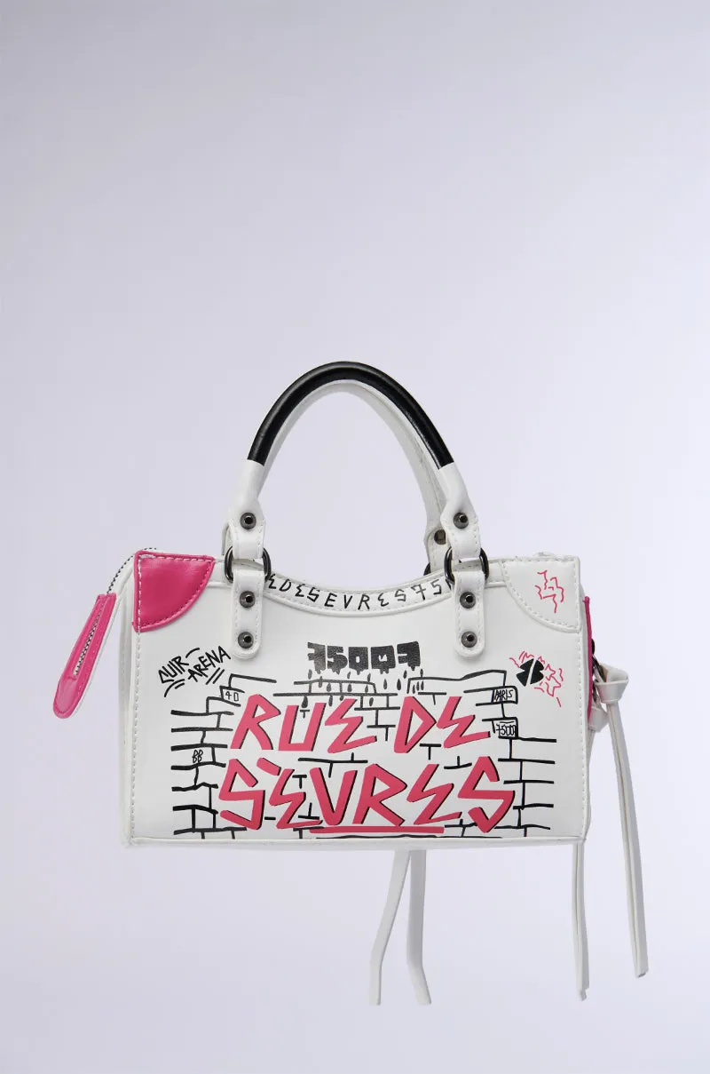 PARIS LOVES ME GRAFFITI PURSE sold by AKIRA product image thumbnail 4