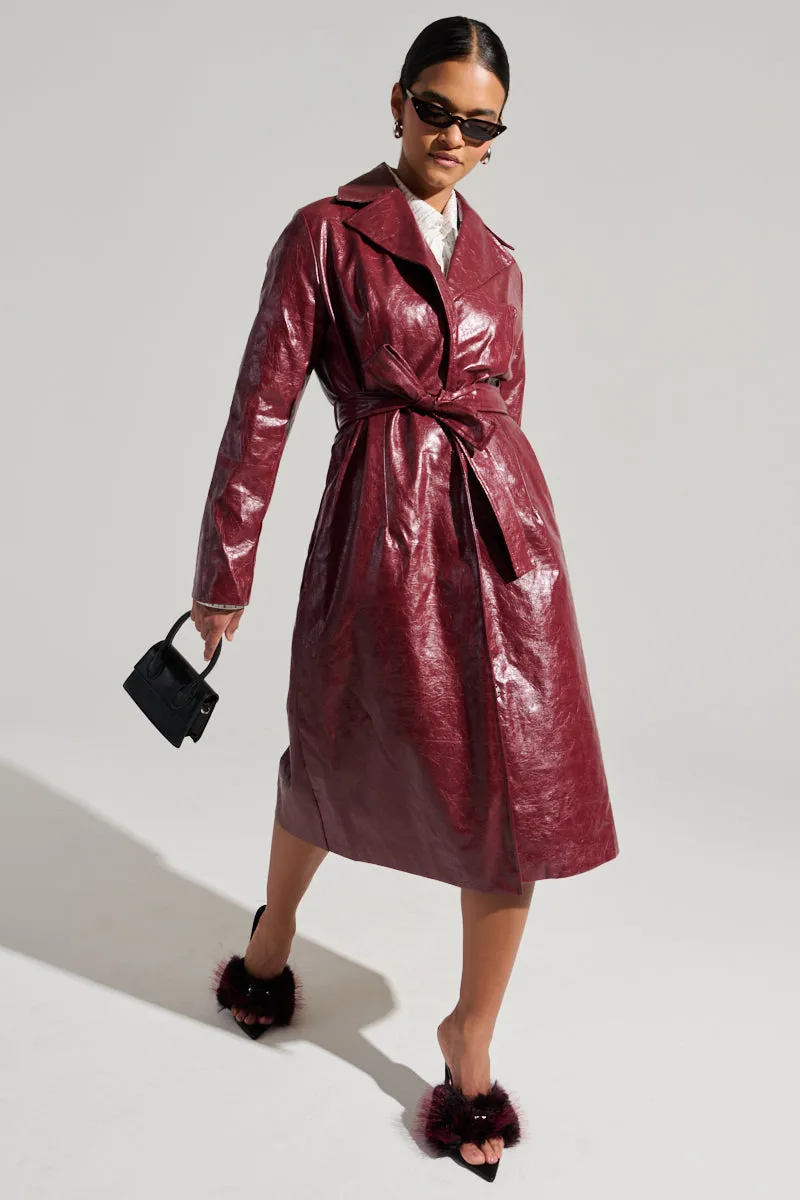 MISA FAUX LEATHER TRENCH sold by AKIRA product image thumbnail 2