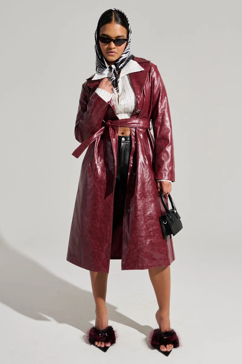 MISA FAUX LEATHER TRENCH sold by AKIRA product image thumbnail 5