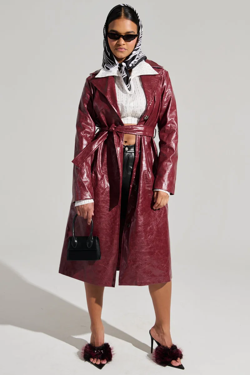 MISA FAUX LEATHER TRENCH sold by AKIRA product image thumbnail 4