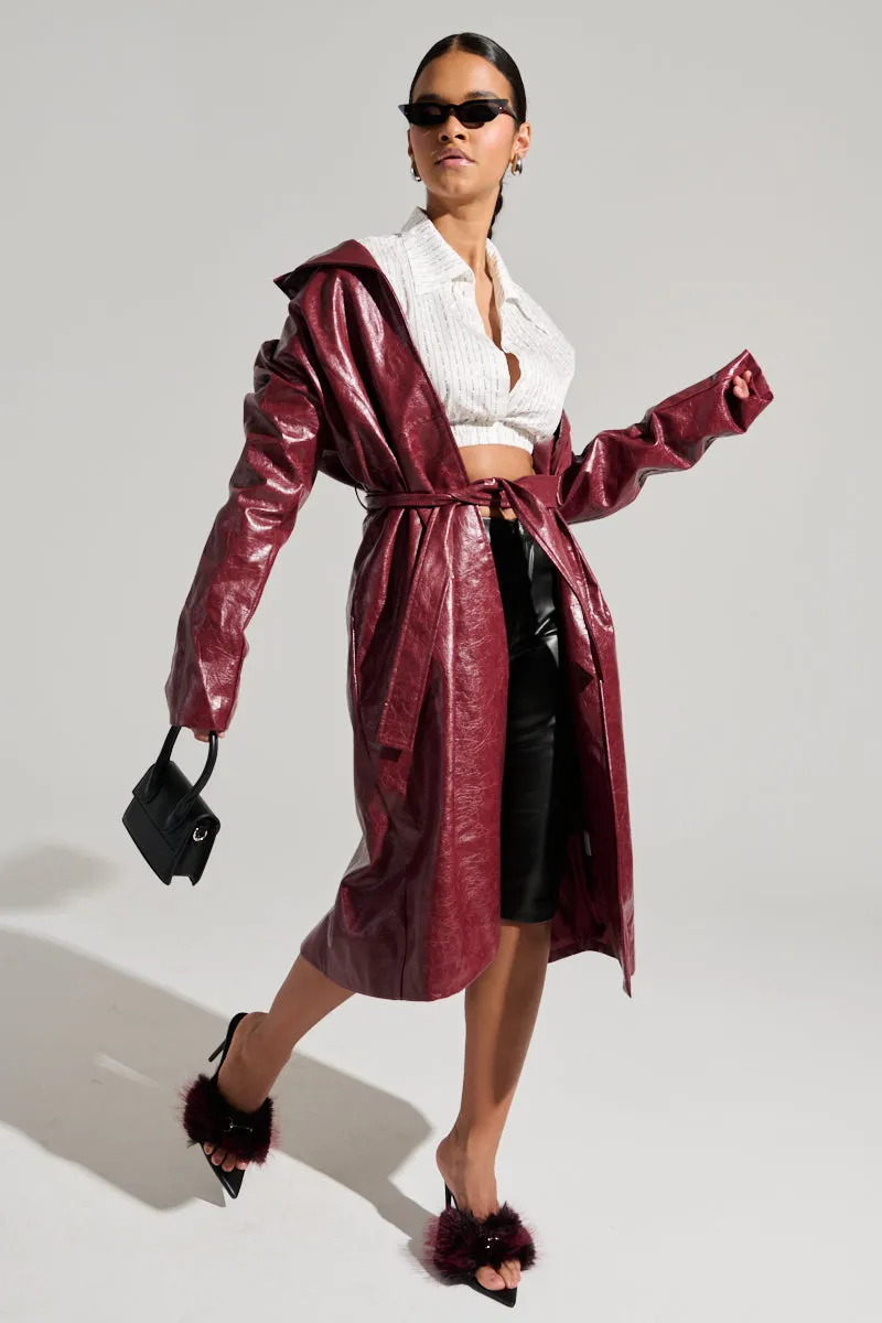 MISA FAUX LEATHER TRENCH sold by AKIRA product image thumbnail 3