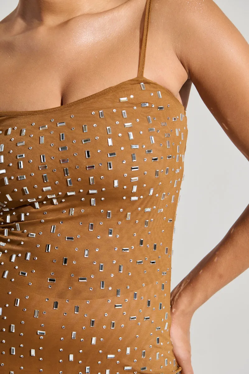 ANASTASIA MESH RHINESTONE MAXI DRESS sold by AKIRA product image thumbnail 5