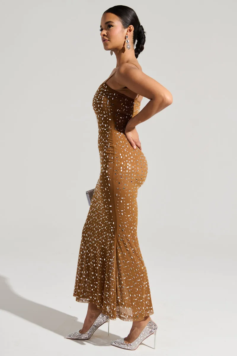 ANASTASIA MESH RHINESTONE MAXI DRESS sold by AKIRA product image thumbnail 3