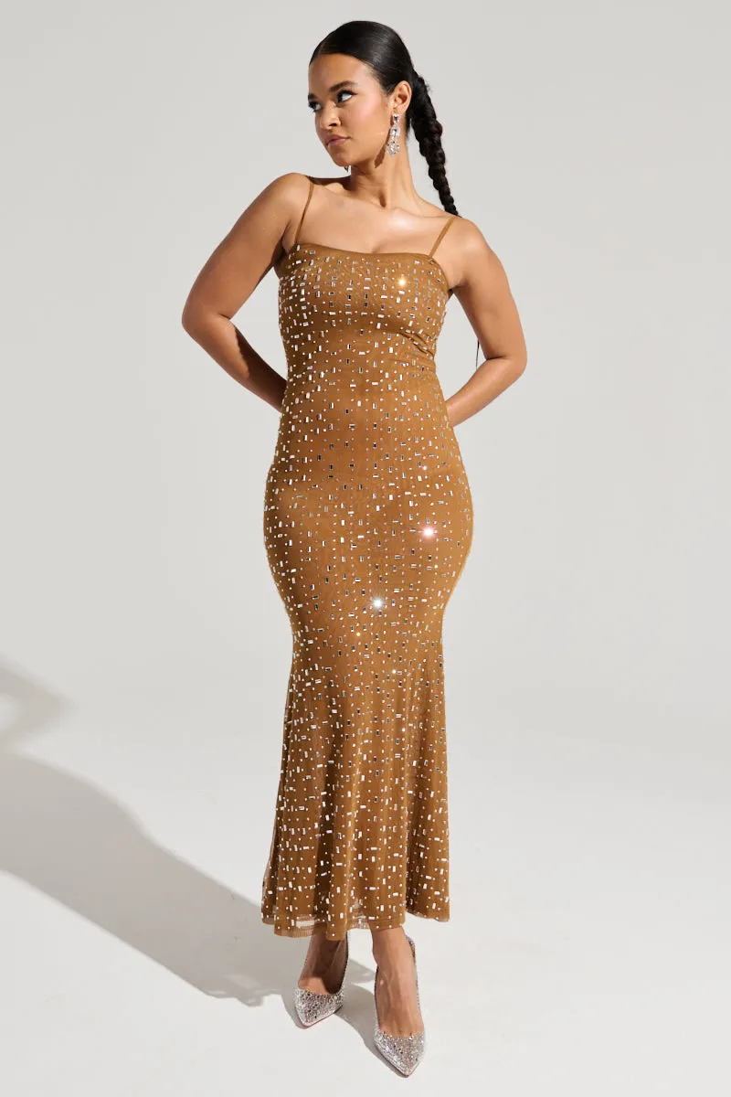 ANASTASIA MESH RHINESTONE MAXI DRESS sold by AKIRA product image thumbnail 2