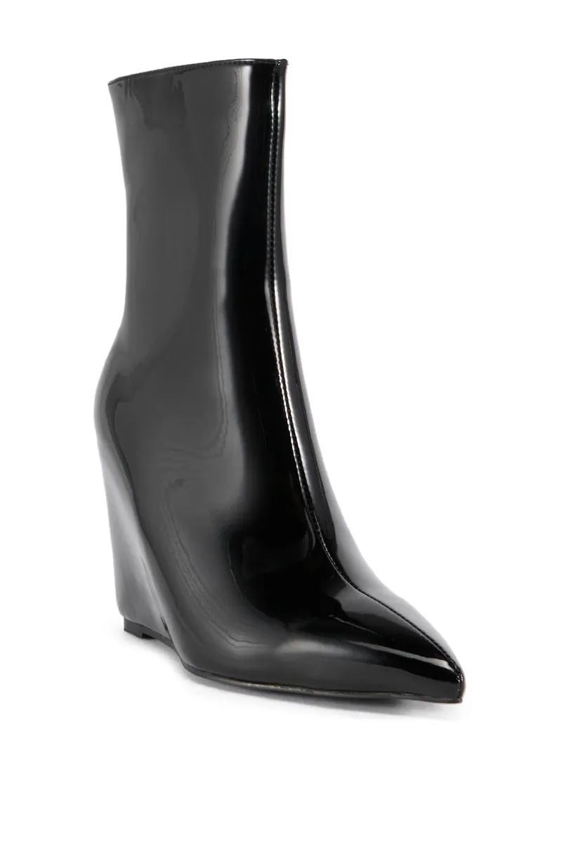 AZALEA WANG PLAZA PATENT WEDGE BOOTIE sold by AKIRA product image thumbnail 3