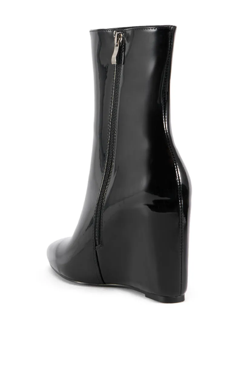 AZALEA WANG PLAZA PATENT WEDGE BOOTIE sold by AKIRA product image thumbnail 4