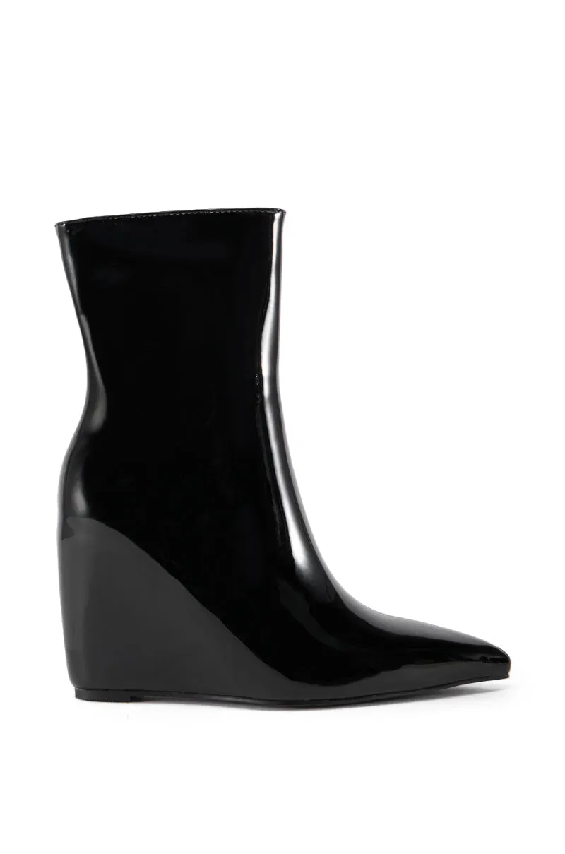 AZALEA WANG PLAZA PATENT WEDGE BOOTIE sold by AKIRA product image thumbnail 2
