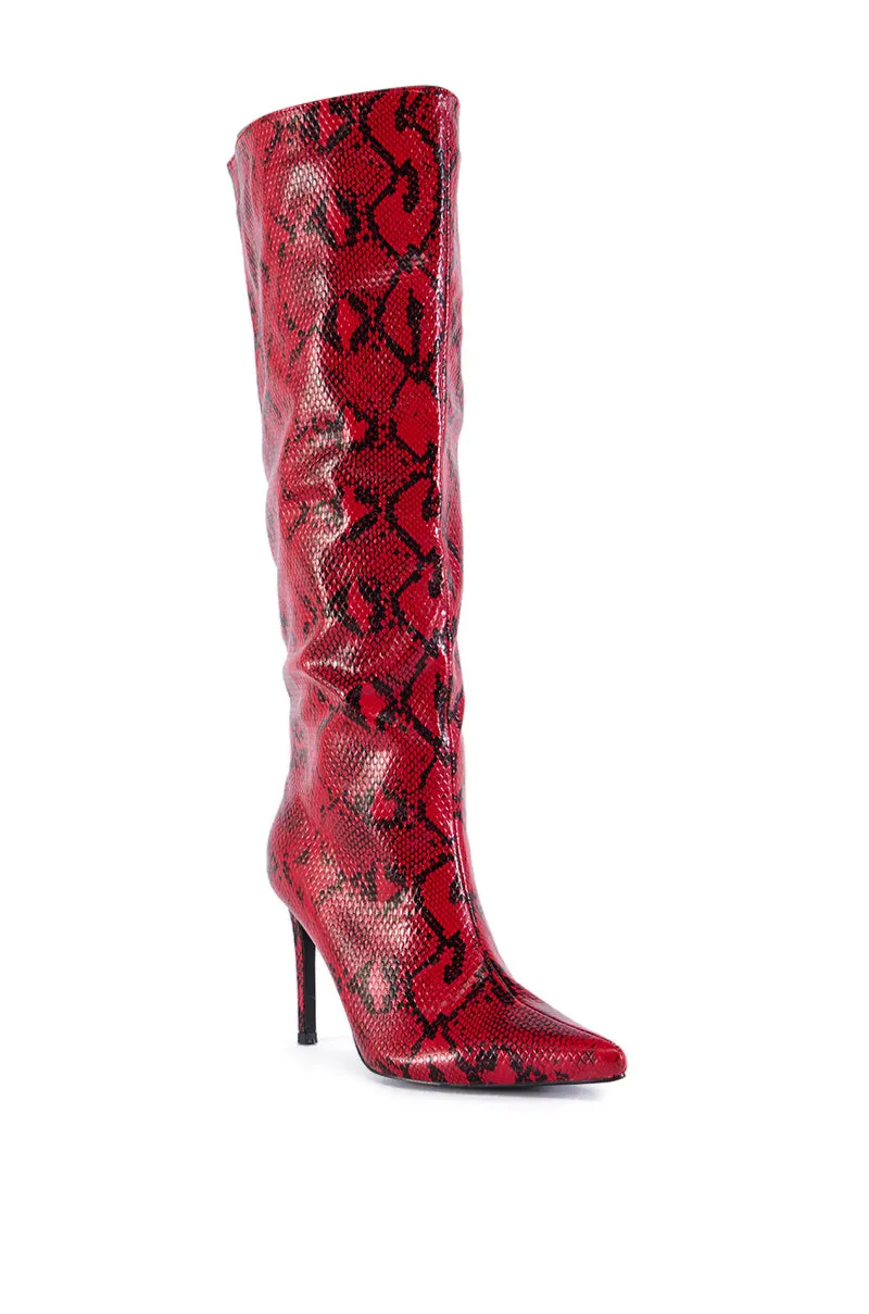 AZALEA WANG RIPPLY RED PRINTED BOOT sold by AKIRA product image thumbnail 3