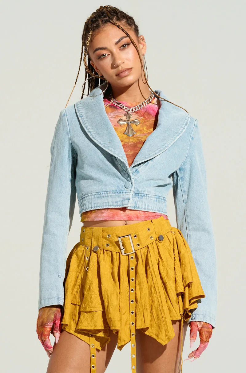 NEW GISELE CROPPED FUR TRIM JACKET sold by AKIRA product image thumbnail 3