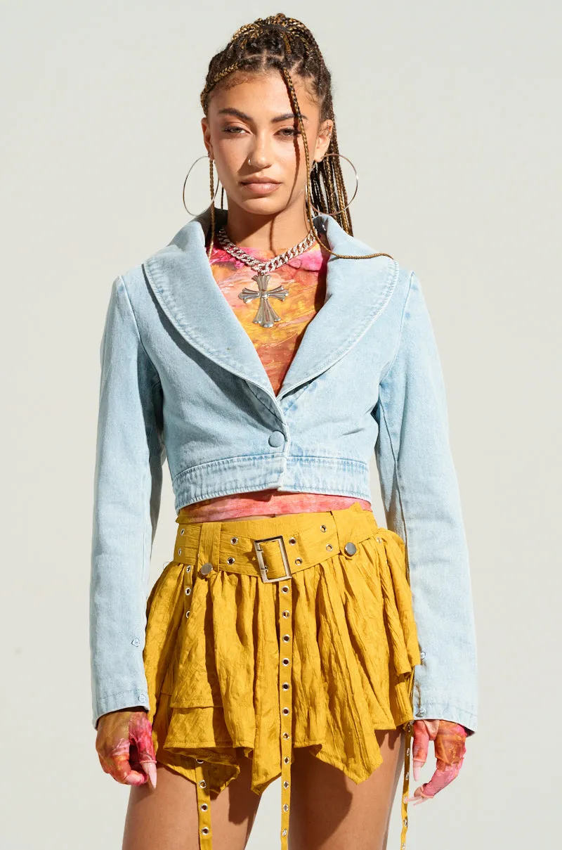 NEW GISELE CROPPED FUR TRIM JACKET sold by AKIRA product image thumbnail 4