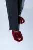AZALEA WANG  MELONIE BURGUNDY SANDAL sold by AKIRA