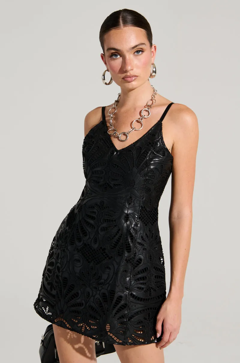 BOUNDLESS LEATHER MINI DRESS sold by AKIRA product image thumbnail 2