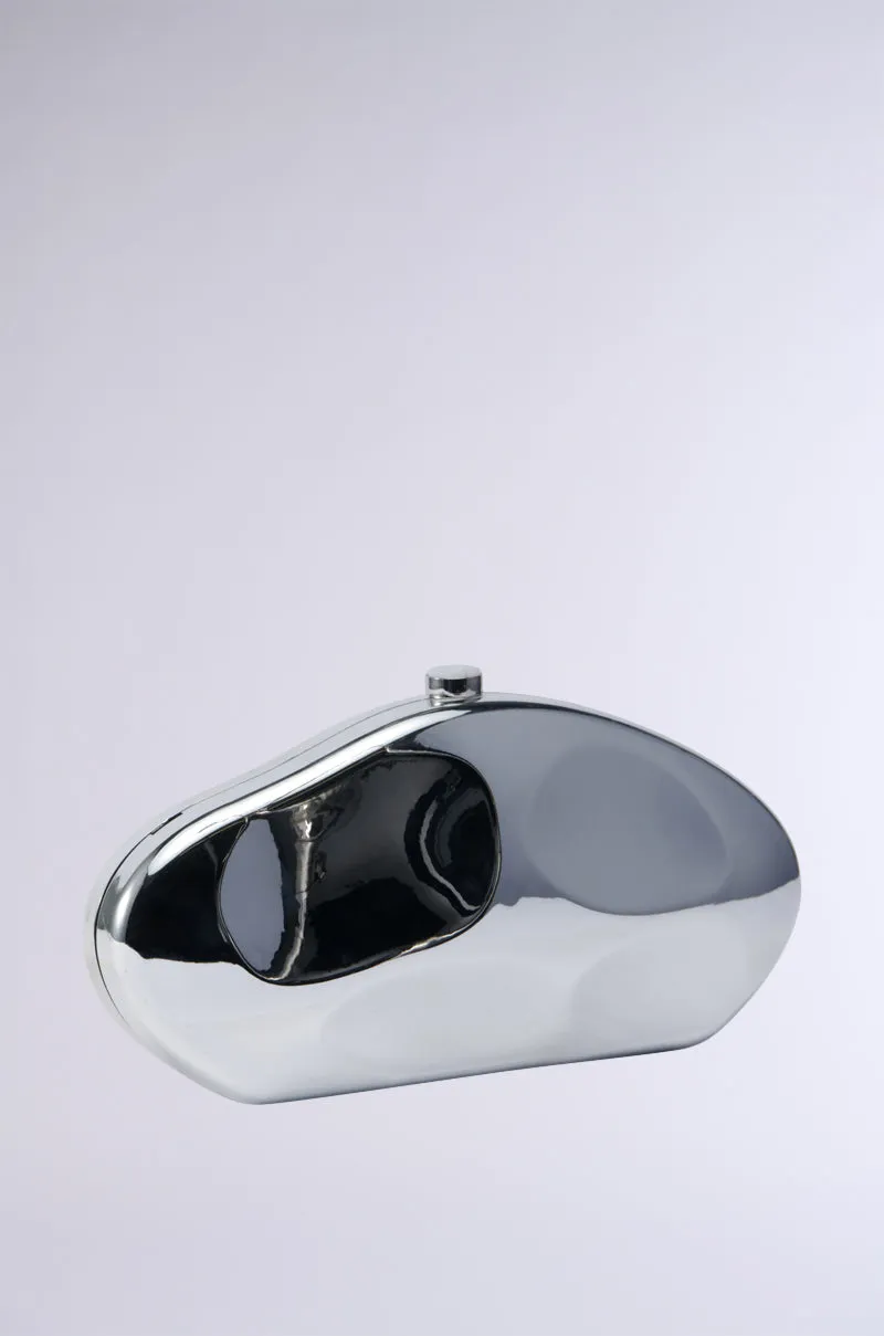 BENT OUTTA SHAPE CLUTCH sold by AKIRA