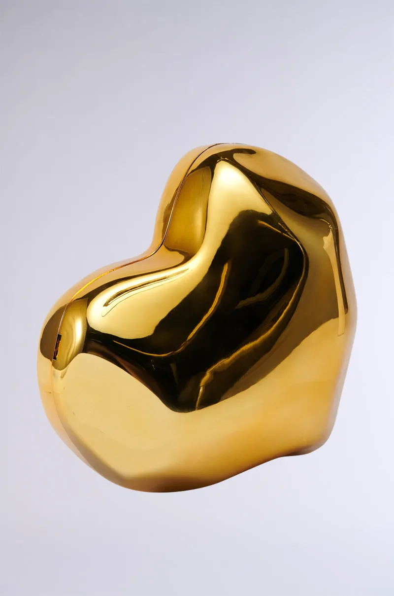 HEART TOO BIG CHROME CLUTCH sold by AKIRA product image thumbnail 5