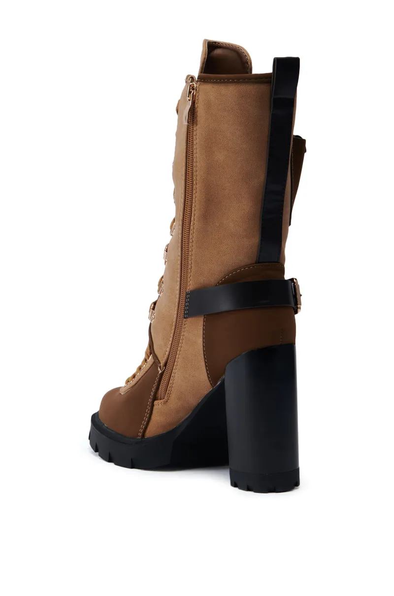 AZALEA WANG CALIBRI BROWN BOOTIE sold by AKIRA product image thumbnail 4
