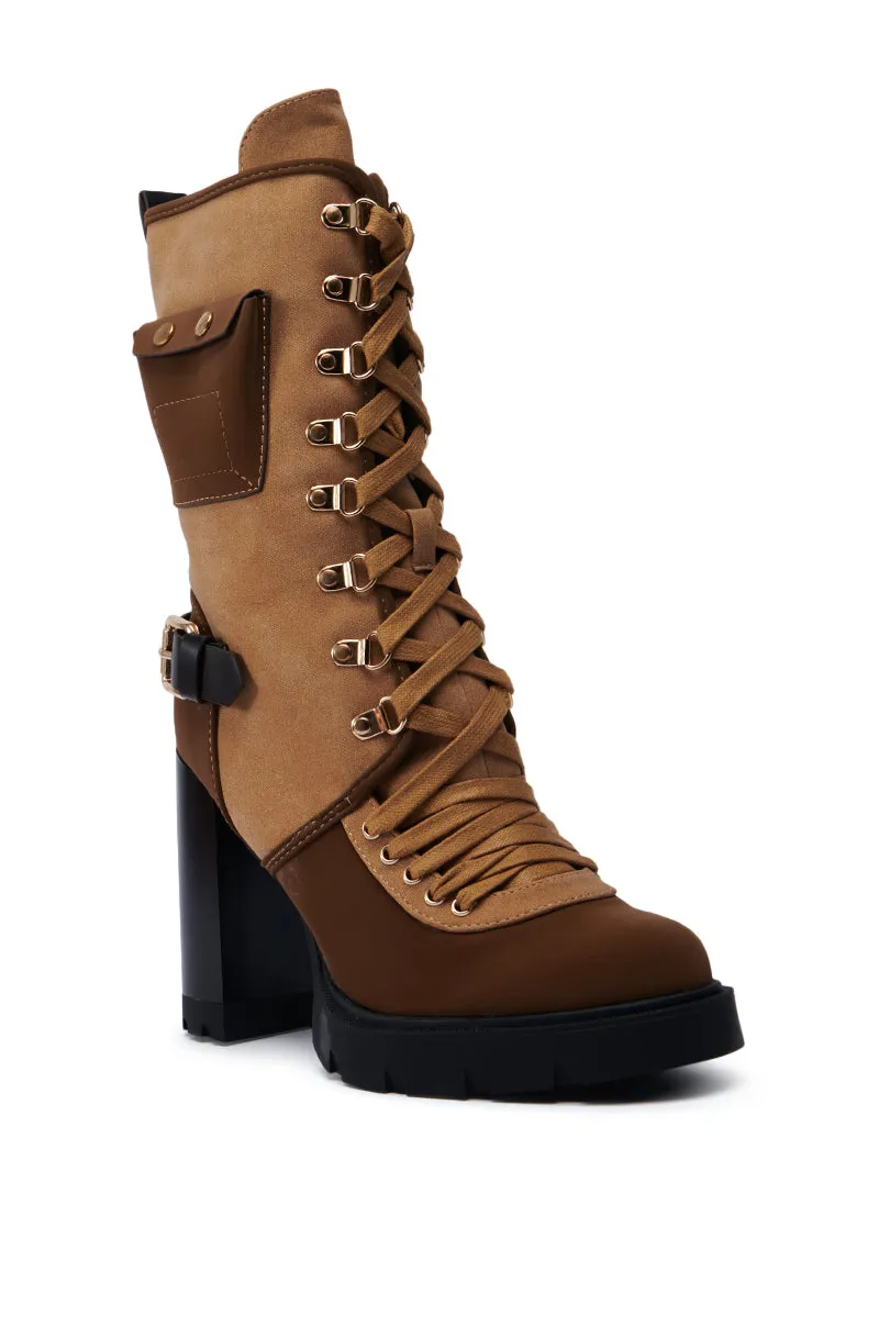 AZALEA WANG CALIBRI BROWN BOOTIE sold by AKIRA product image thumbnail 3