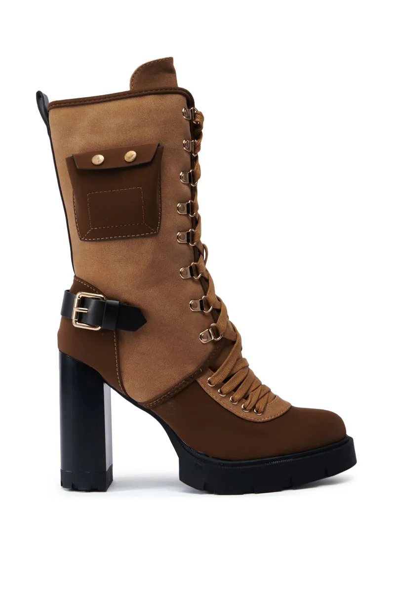 AZALEA WANG CALIBRI BROWN BOOTIE sold by AKIRA product image thumbnail 2