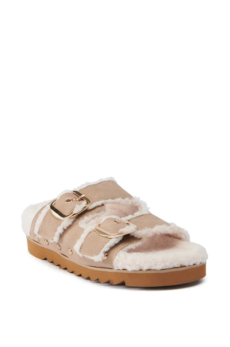 AZALEA WANG TRESOR TAN FUZZY SANDAL sold by AKIRA product image thumbnail 3