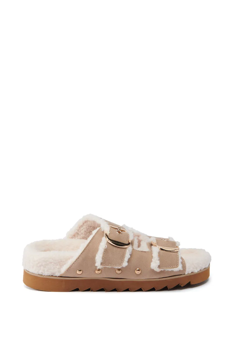 AZALEA WANG TRESOR TAN FUZZY SANDAL sold by AKIRA product image thumbnail 2