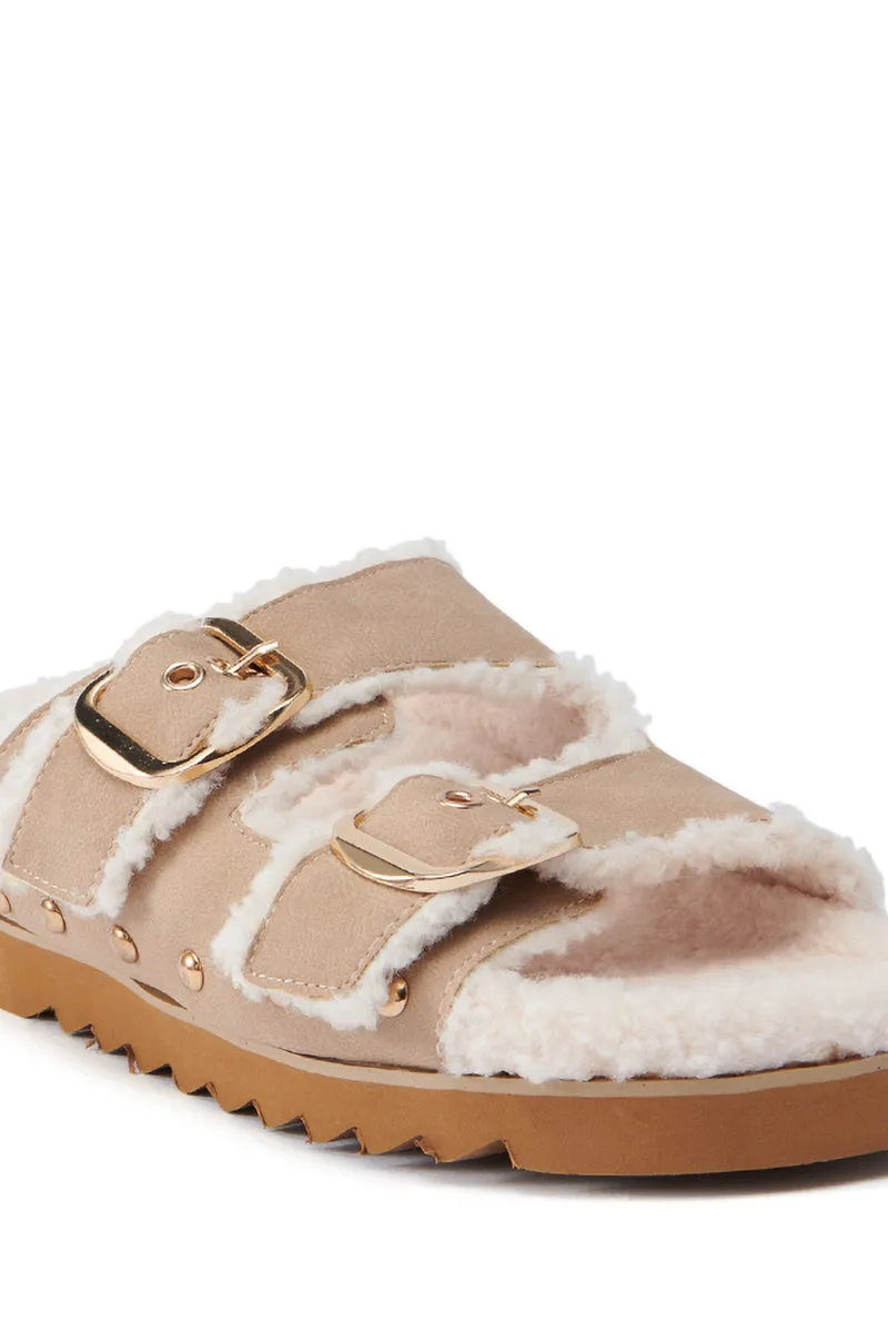 AZALEA WANG TRESOR TAN FUZZY SANDAL sold by AKIRA product image thumbnail 5