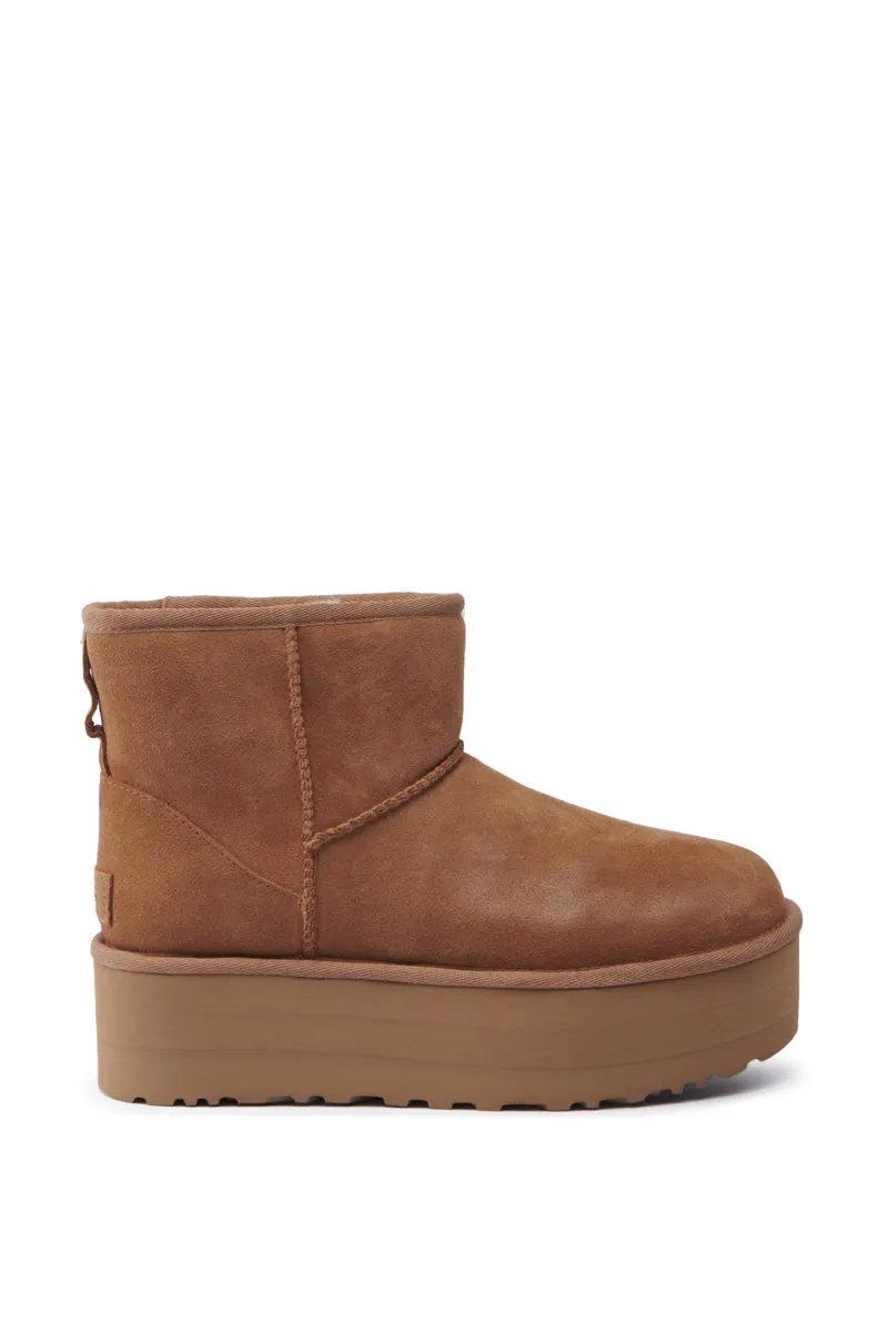 UGG CLASSIC MINI PLATFORM BOOTIE IN CHESTNUT sold by AKIRA product image thumbnail 3