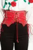RED ROOM LACE UP BELT sold by AKIRA