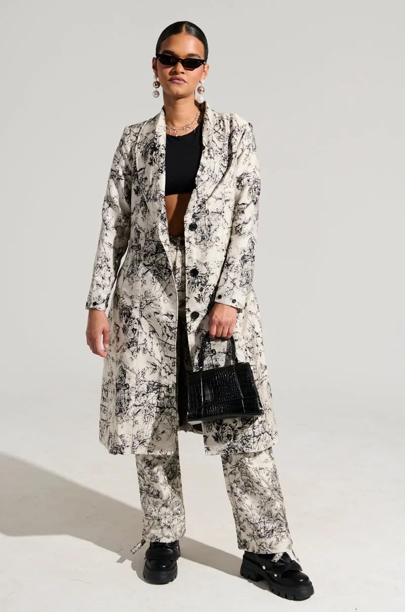 TALULAH REMOVABLE FUR TRIM TRENCH IN IVORY MULTI sold by AKIRA product image thumbnail 4